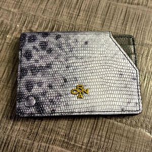 orYANY Gray Leather RFID Protection Card Holder